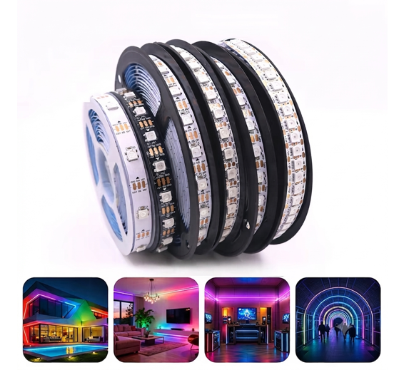 5V WS2812B Addressable LED Strip Light RGB - 30, 60, 144 LEDS - IP30, IP65, IP67- Pixel Led Strip Lights in Pakistan