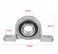 uxcell KP005 25mm Bore Zinc Alloy Inner Ball Mounted Pillow Block Insert Bearing