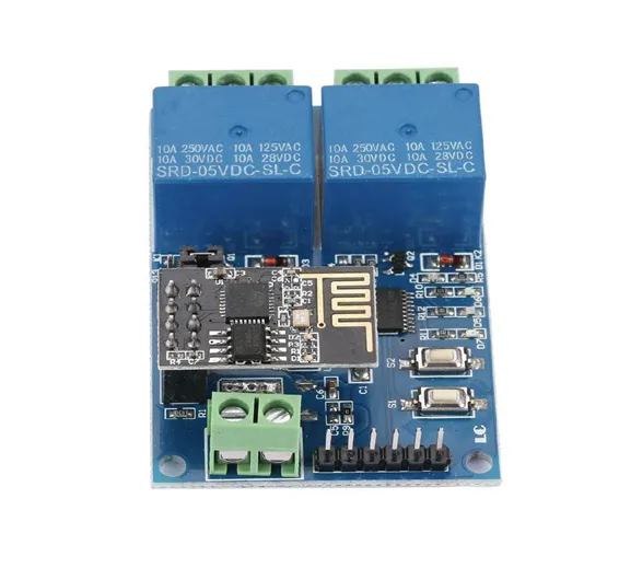 5V ESP8266 Dual-Channel Wifi Relay Smart Home Mobile APP Remote Control Switch In Pakistan