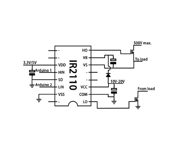 IR2110 MOSFET Driver Datasheet, Pinout, Circuit Equivalents, 44% OFF