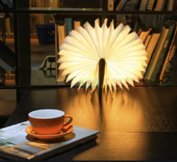 LED Book Shaped Folding Rechargeable Lamp (8.4x4.9x1)Inch