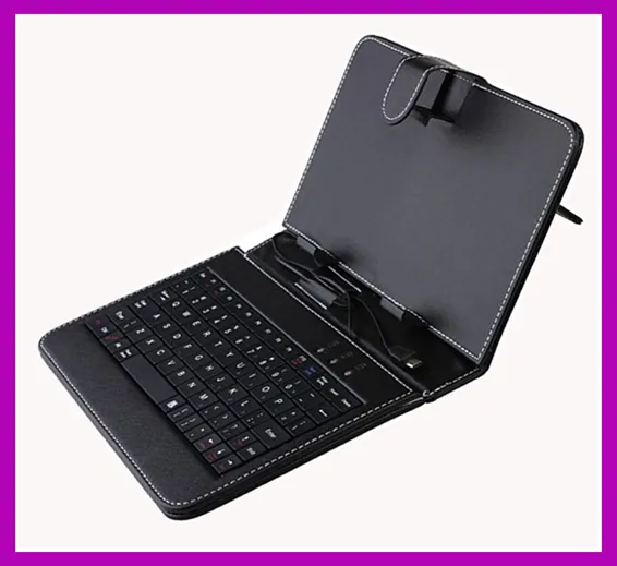 Leather Cover Case With Removable USB Keyboard With Stand For Tablet And PC Leather Cover Case With Removable USB Keyboard With Stand For Tablet And PC