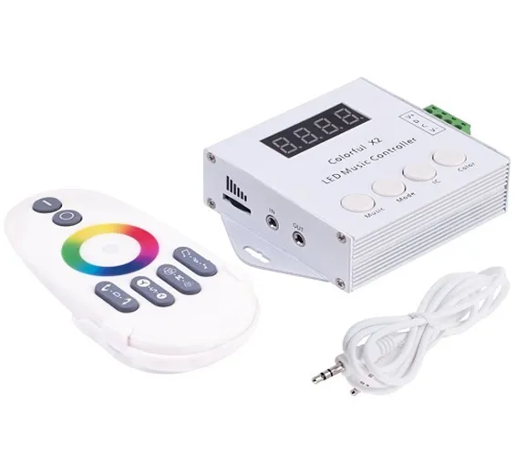 X2 Music LED Controller With Remote For WS2811 WS2812B X2 Music LED Controller With Remote For WS2811 WS2812B