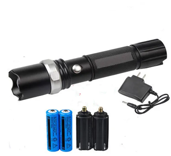 Cree Q5 LED 380 lumen 3 Mode SWAT Police Dimmer Zoom LED Flashlight Torch with 2x 18650 Battery and Charger In Pakistan
