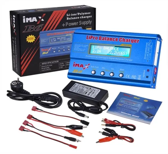 iMAX B6 Mini 80W 5A Digital DC Battery Balance Charger XT60 Plug