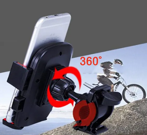 Mobile Phone Holder Stand Mount Bicycle Motorcycle Universal 360 Rotation Bike Phone Support