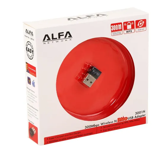 Alfa Network 300Mbps Wireless Adapter Black