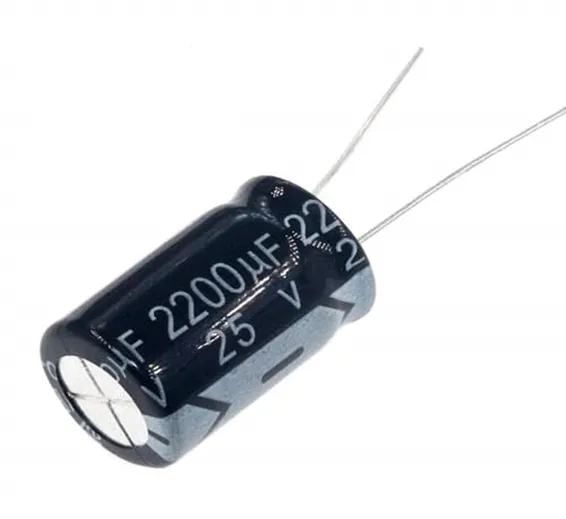 2200uF 25V Aluminum Electrolytic Capacitor