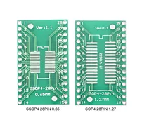 SOP SSOP 4 SMD Adapter Board 1.2mm/0.65mm 28 Pins Pitch IC Socket Adapter Plate PCB For Arduino SOP SSOP 4 SMD Adapter Board 1.2mm/0.65mm 28 Pins Pitch IC Socket Adapter Plate PCB For Arduino