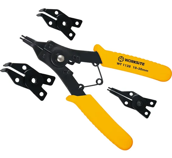 Work of the wt1128 ring pliers 4 in 1 multifunctional interchangeable multi tools cir clip combination of retention