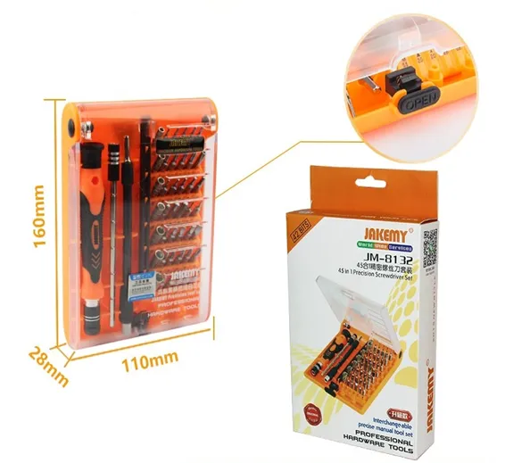 JAKEMY JM-8132 45 in 1 Screwdriver Ratchet Hand-tools Suite Furniture Computer Electrical maintenance Tools JAKEMY JM-8132 45 in 1 Screwdriver Ratchet Hand-tools Suite Furniture Computer Electrical maintenance Tools