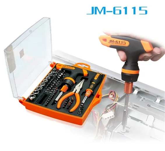 JM-6115 60 in 1 Screwdriver Ratchet Hand-tools Suite Furniture Computer Electrical maintenance Tools