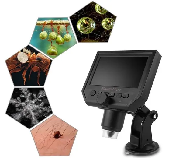 Digital Microscope 4.3in HD LED 3.6MP 1-600X Continuous Magnifier Digital Microscope 4.3in HD LED 3.6MP 1-600X Continuous Magnifier