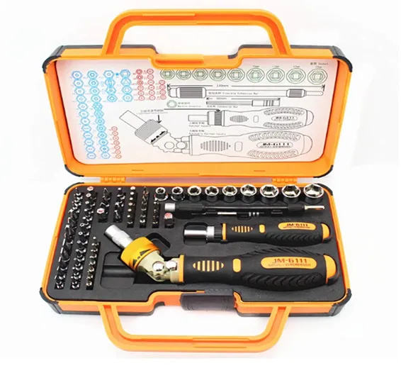 JM-6111 69 in 1 Screwdriver Ratchet Hand-tools Suite Furniture Computer Electrical maintenance Tools JM-6111 69 in 1 Screwdriver Ratchet Hand-tools Suite Furniture Computer Electrical maintenance Tools