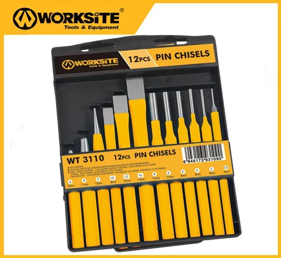 Wt3110 12pcs Pins Chisels and Punch set Center cold chunks solid set