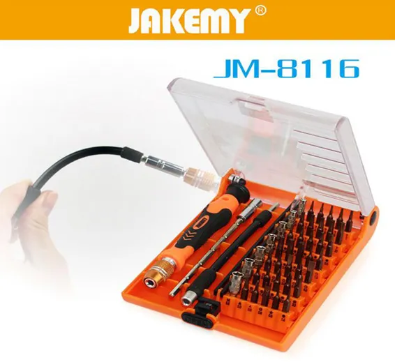 JAKEMY JM-8116 45 in 1 Screwdriver Ratchet Hand-tools Suite Furniture Computer Electrical maintenance Tools