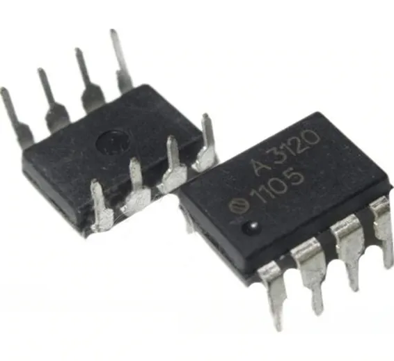 HCPL3120 DIP8 HCPL-3120 DIP A3120 2.0 Amp Output Current Optocoupler HCPL3120 DIP8 HCPL-3120 DIP A3120 2.0 Amp Output Current Optocoupler