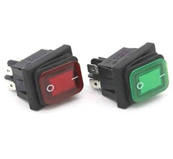 Waterproof Latching Rocker Toggle Switch AC250V 16A