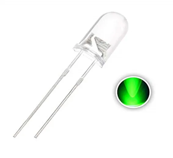 Crystal 5mm Green LED Light Emitting Diode