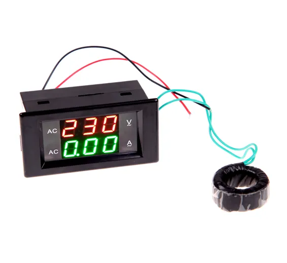 Digital Volt Ampere Amp Meter Voltmeter Guage Voltage AC 100-300V 100A Black AC Voltage & Amp Meter with AC Current Transformer