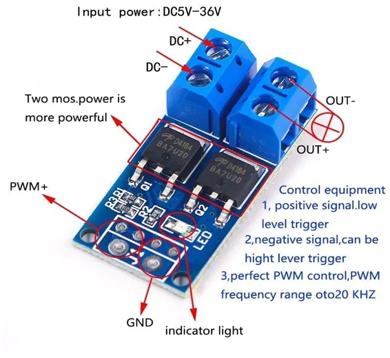 15A 400W MOSFET Trigger Switch Drive Module