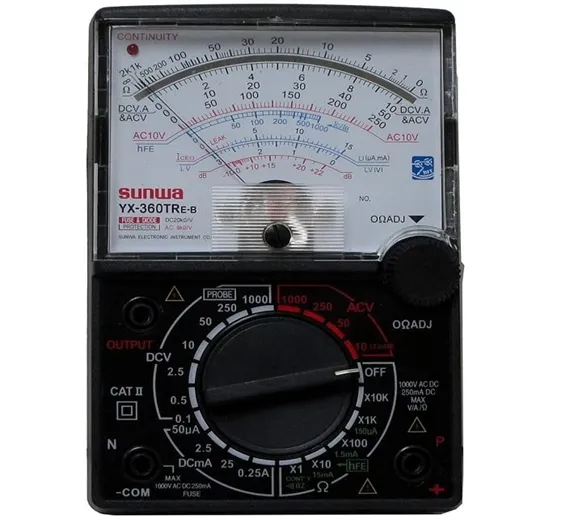 8 Function 19 Range Analog Multimeter YX360-TRE-B 8 Function 19 Range Analog Multimeter YX360-TRE-B