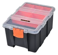 Hardware & Parts Organizers Black/Orange Multi functional Plastic Medium Storage Box Hardware & Parts Organizers Black/Orange Multi functional Plastic Medium Storage Box