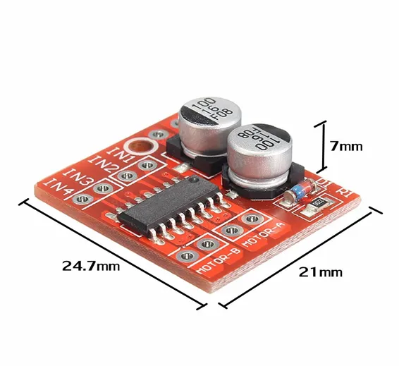 1.5A Mini Dual Channel DC Motor Driver Module L298N PWM Speed in Pakistan