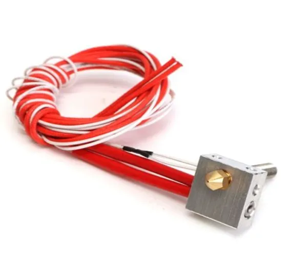Assembled Aluminum Heating Block Extruder Hot End For 3D Printer 1.75mm MK8 0.4m Assembled Aluminum Heating Block Extruder Hot End For 3D Printer 1.75mm MK8 0.4m