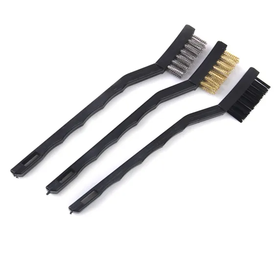 3Pcs Wire Brush Stainless Steel Nylon Brass Wire Brushes Cleaning Rust Kit Polishing Metal Rust Clean Tools