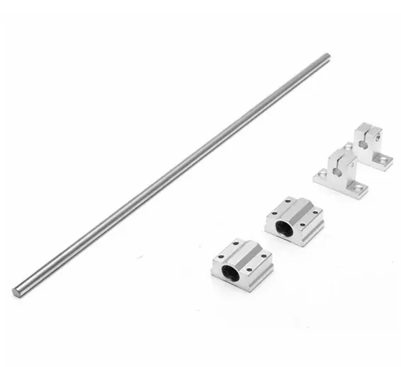 8mm x 500mm Linear Rail Shaft Rod with Bearing Guide Support and Bearing Block 8mm x 500mm Linear Rail Shaft Rod with Bearing Guide Support and Bearing Block