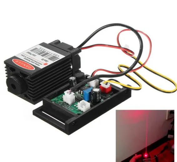 Focusable 2Watt or 2000mWatt 405nm Infrared IR Laser Diode Dot Module 12V+ TTL+ Fan Cooling Laser Module For CNC Engraving Machine