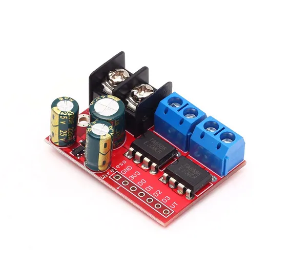 ZK 5AD Dual H Bridge Channel DC Motor Drive Controller Board Module Motor Commutation PWM Speed Regulator in Pakistan