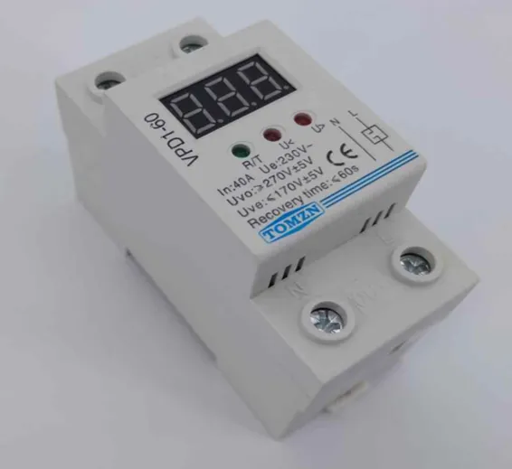 TOMZN VPD1 40A 60A 220V over and under voltage protection protective device relay with Voltmeter TOMZN VPD1 40A 60A 220V over and under voltage protection protective device relay with Voltmeter