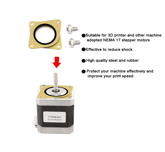 NEMA Stepper Motor Steel and Rubber Vibration Dampers for 3D Printer