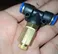 1/4 Inch Tube OD 6mm Water Tee Connector With Brass Misting Nozzle