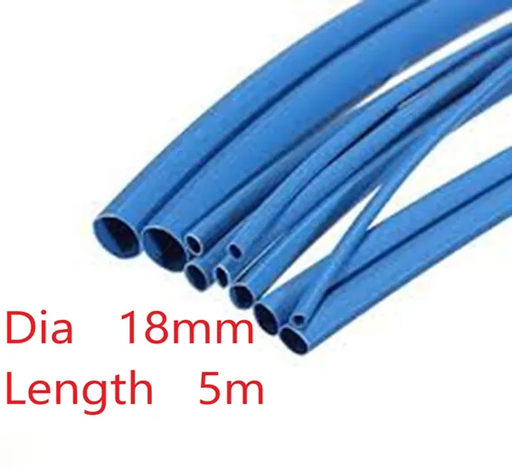 18mm Heat Shrink Sleeve Blue Colour (5 meter)