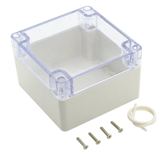 4.7 x 4.7 x 3.5 (120mmx120mmx90mm) Plastic Electronic Project Box Junction Enclosure Case Box Waterproof Clear Cover