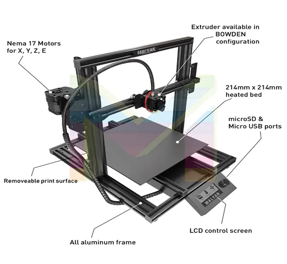 Malyan MA10 mini filament metal machine 3d printer