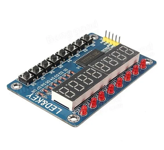 TM1638 8 Digit 7 Segment Display With Led’s and Switches TM1638 8 Digit 7 Segment Display With Led’s and Switches