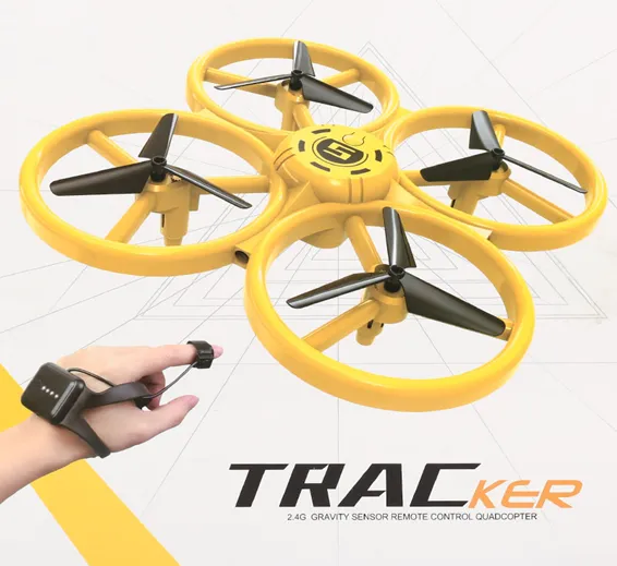 Mini Drone Smartwatch Control 2.4g Gravity Sensor Remote Control 4 axis Tracker Quadcopter