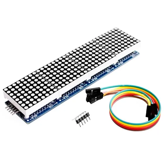 Dot Matrix Module Red LED 4 In Line 8x8 Display MAX7219 with 5-Way 20cm Cable Arduino Compatible