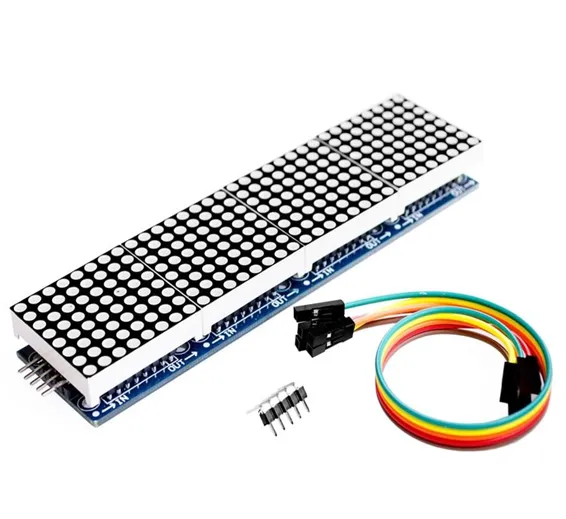 Dot Matrix Module Red LED 4 In Line 8x8 Display MAX7219 with 5-Way 20cm Cable Arduino Compatible Dot Matrix Module Red LED 4 In Line 8x8 Display MAX7219 with 5-Way 20cm Cable Arduino Compatible