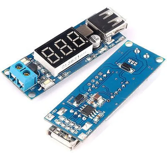 DC 4.5-40V To 5V 2A USB Charger DC-DC Step-down Buck Converter Voltmeter Module DC 4.5-40V To 5V 2A USB Charger DC-DC Step-down Buck Converter Voltmeter Module