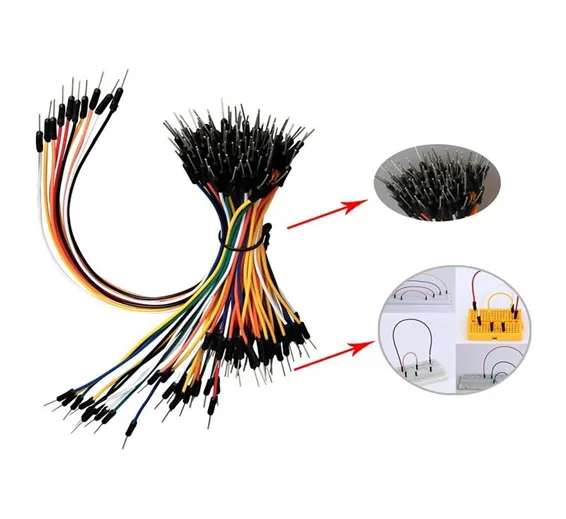 65pcs Jump Wire Cable Male to Male Jumper Wire for Arduino Breadboard 1 bag