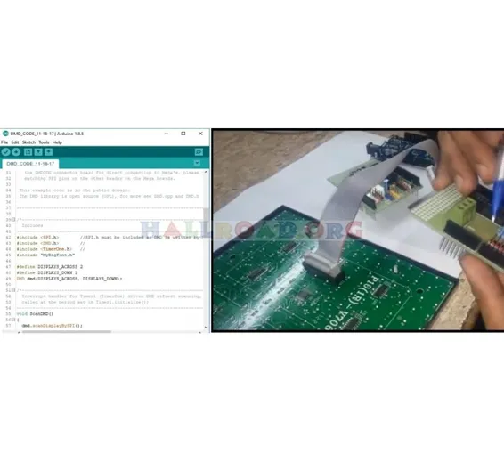 Unassembled Arduino P10 LED Dot Matrix Display Driver Shield