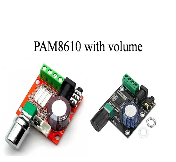 PAM8610 with volume 12V dual-channel digital amplifier board stereo audio amplifier board 15W * 2 PAM8610 with volume 12V dual-channel digital amplifier board stereo audio amplifier board 15W * 2