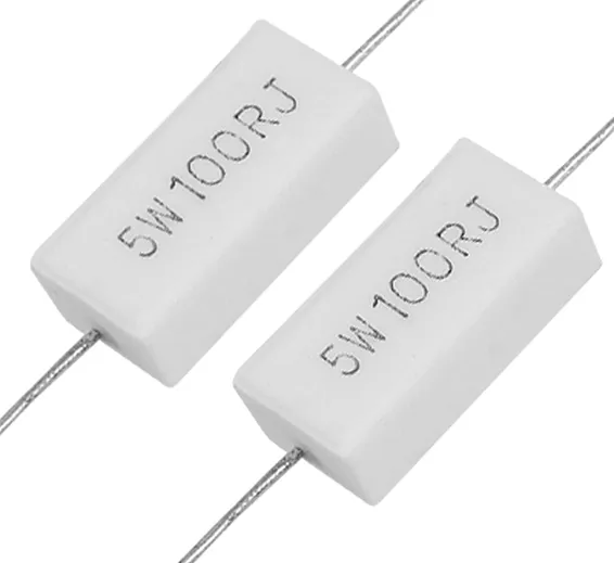 5Watt, 0.2W, Fifth Watt 100 Ohm 5% Ceramic Cement Power Resistor