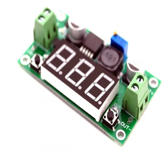 LM2596 2A Buck Step-down Power Converter Module DC 4.0~40 to 1.3-37V LED Voltmeter