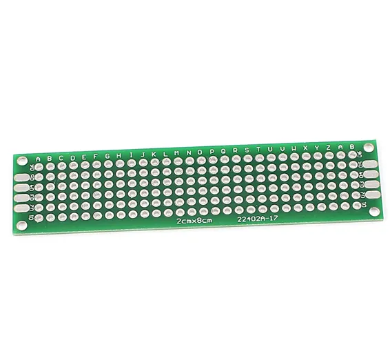Dotted DIY Double Side 2CM *8CM Printed Circuit PCB Vero Prototyping Track Strip Board Dotted DIY Double Side 2CM *8CM Printed Circuit PCB Vero Prototyping Track Strip Board